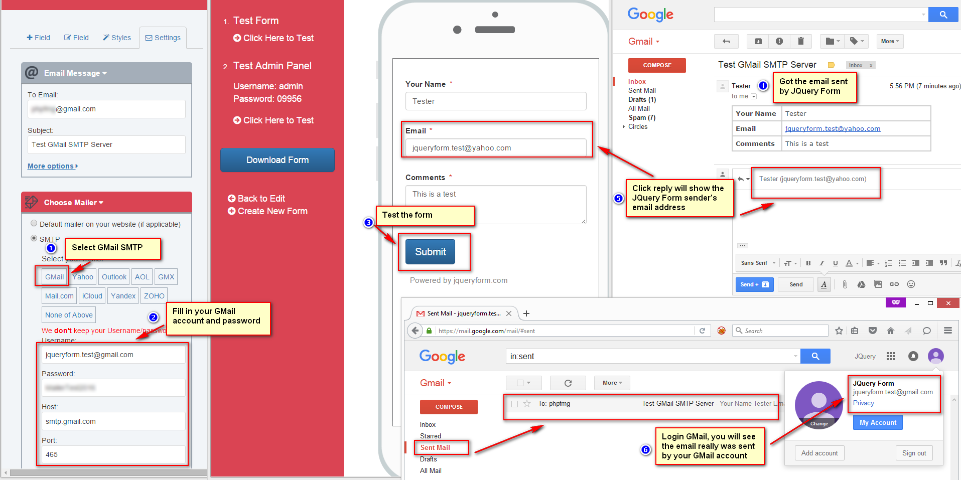 gmail secure smtp external